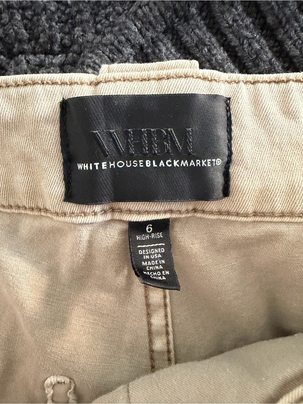 White House Black Market Khaki Wide-Leg Sailor Button Jeans - Picture 3 of 5